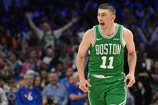 Payton Pritchard playing for the Boston Celtics during the 2026 playoffs