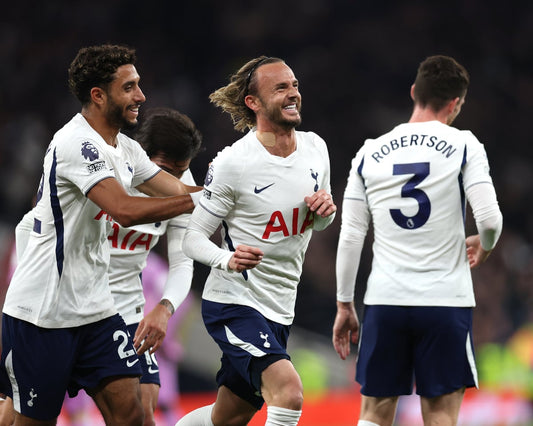 James Maddison celebrates his Tottenham comeback goal against Coventry in October 2026