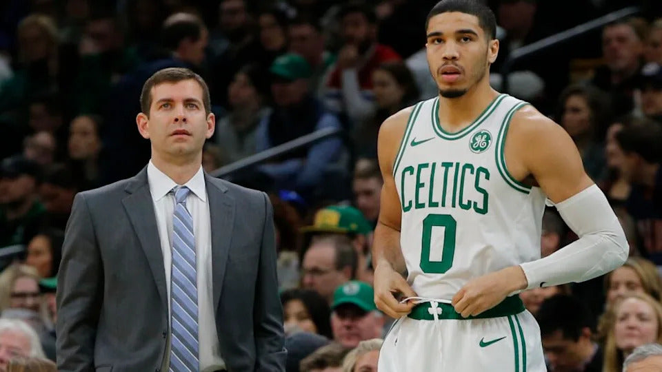 Jayson Tatum in a Boston Celtics uniform