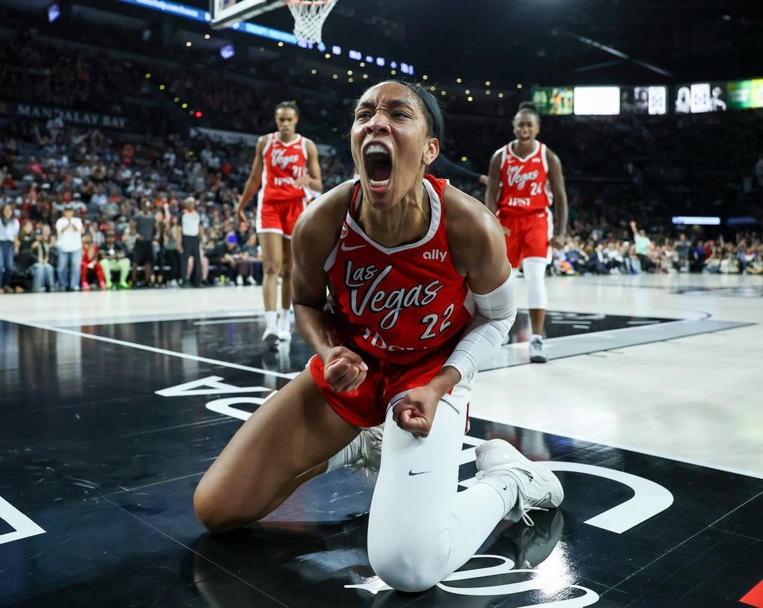 A'ja Wilson after being named the 2026 WNBA Most Valuable Player