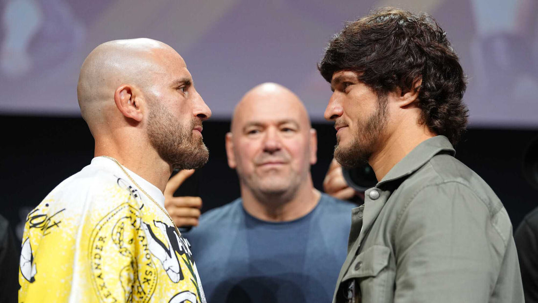 Alexander Volkanovski and Movsar Evloev face off ahead of their October 2026 UFC 333 featherweight title fight