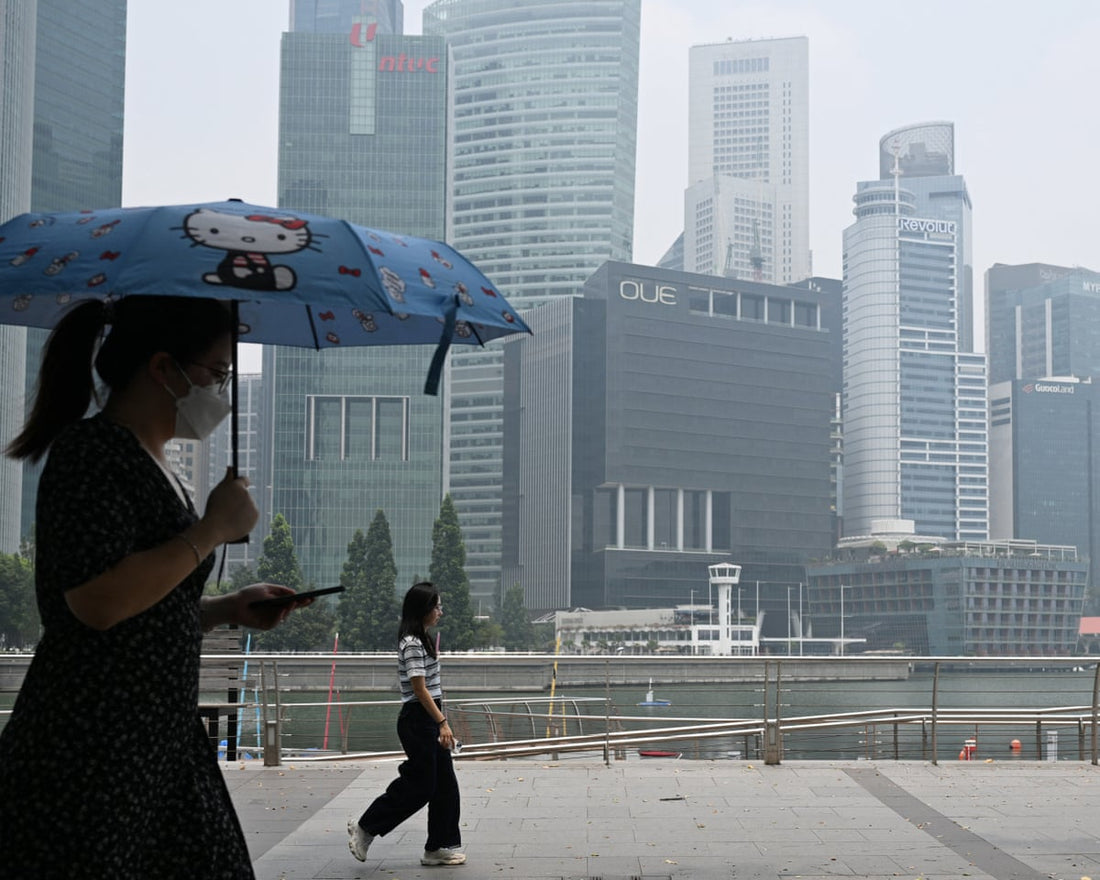 Singapore skyline shrouded in haze before the 2026 Formula 1 weekend