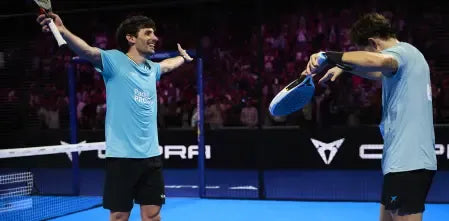 Franco Stupaczuk and Jon Sanz celebrating their Rotterdam P2 semifinal win