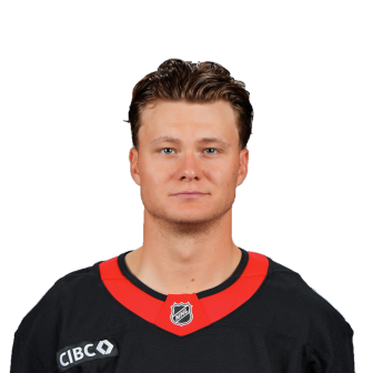Tim Stützle in Ottawa Senators colors following the 5-1 victory over Florida