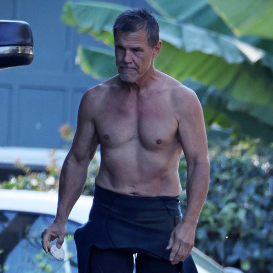 Josh Brolin training with weights during his later-career physique transformation