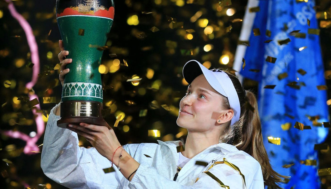 Elena Rybakina lifts the Ningbo Open trophy on October 25, 2026