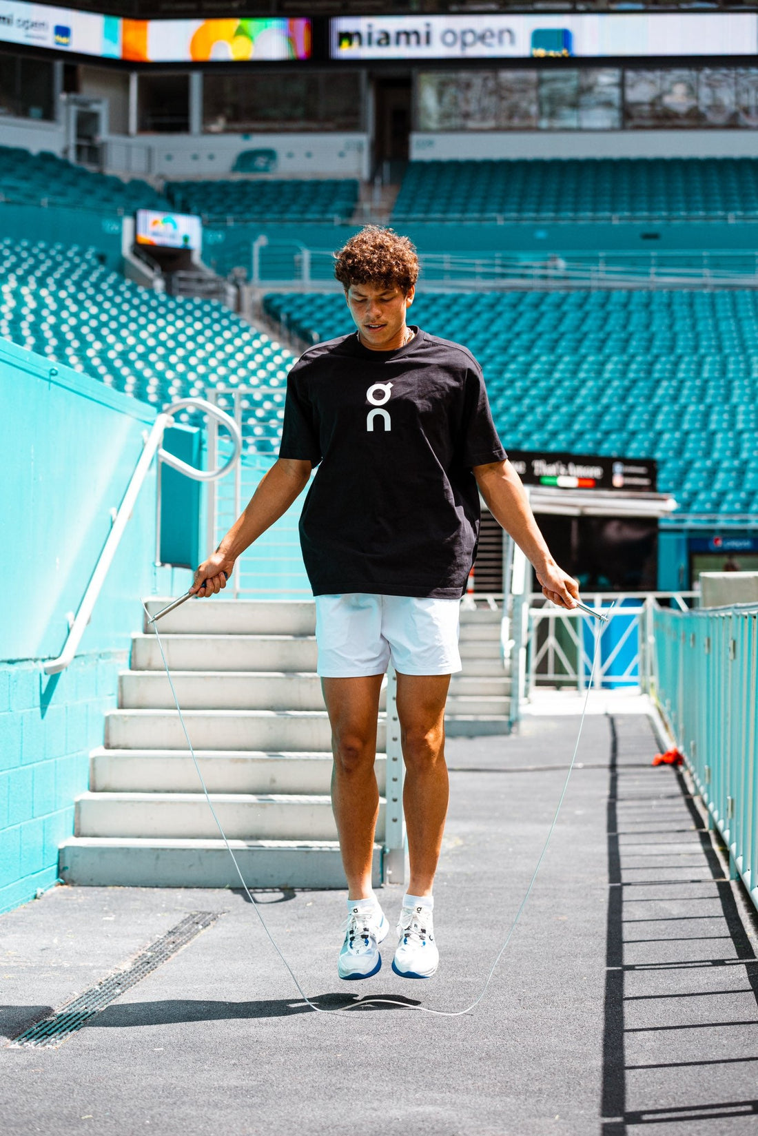 Tennis athlete performing strength and conditioning work
