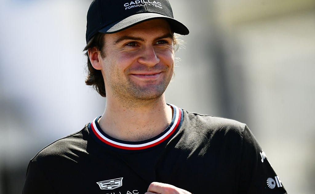 Colton Herta in Cadillac F1 team apparel during the 2026 season