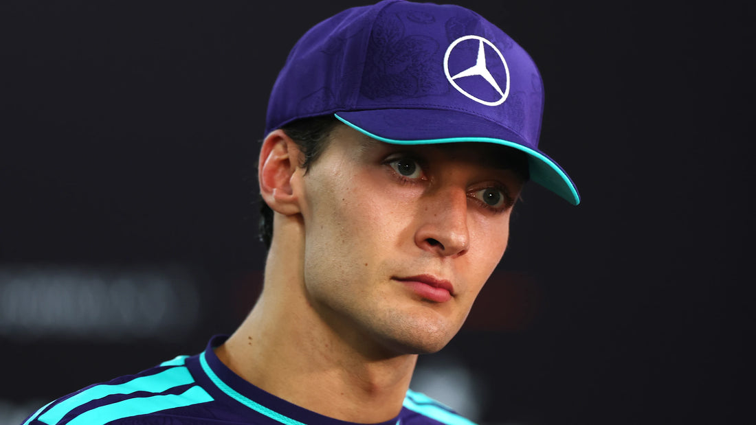 George Russell after the 2026 Singapore Grand Prix in Mercedes racewear