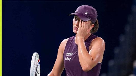 Iga Swiatek after a demanding match during the October 2026 Wuhan swing