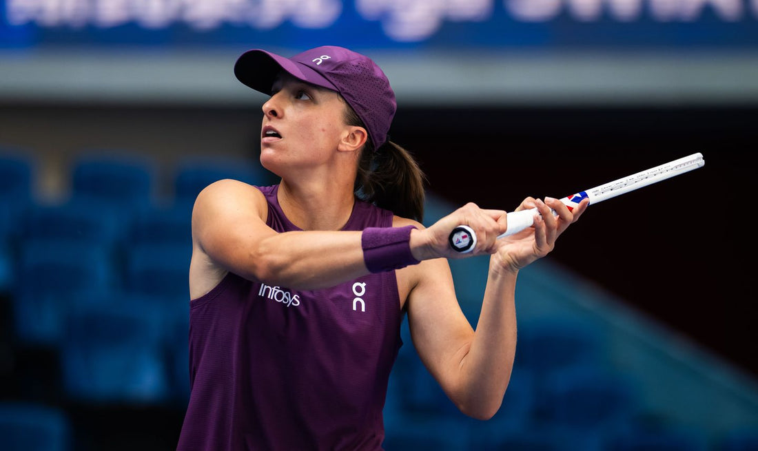 Iga Swiatek playing at the 2026 China Open in Beijing