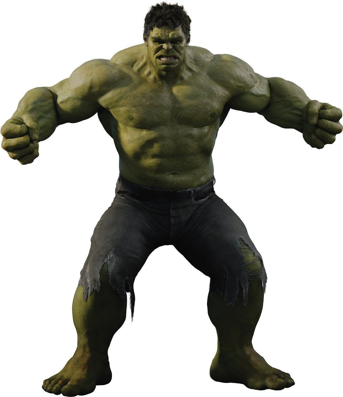 Comic-style Hulk squatting under a heavily loaded barbell with oversized green quadriceps and powerful legs