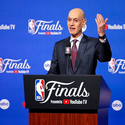 NBA commissioner Adam Silver discussing league business in 2026