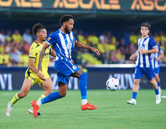 Pierre-Emerick Aubameyang playing for Deportivo La Coruna in 2026
