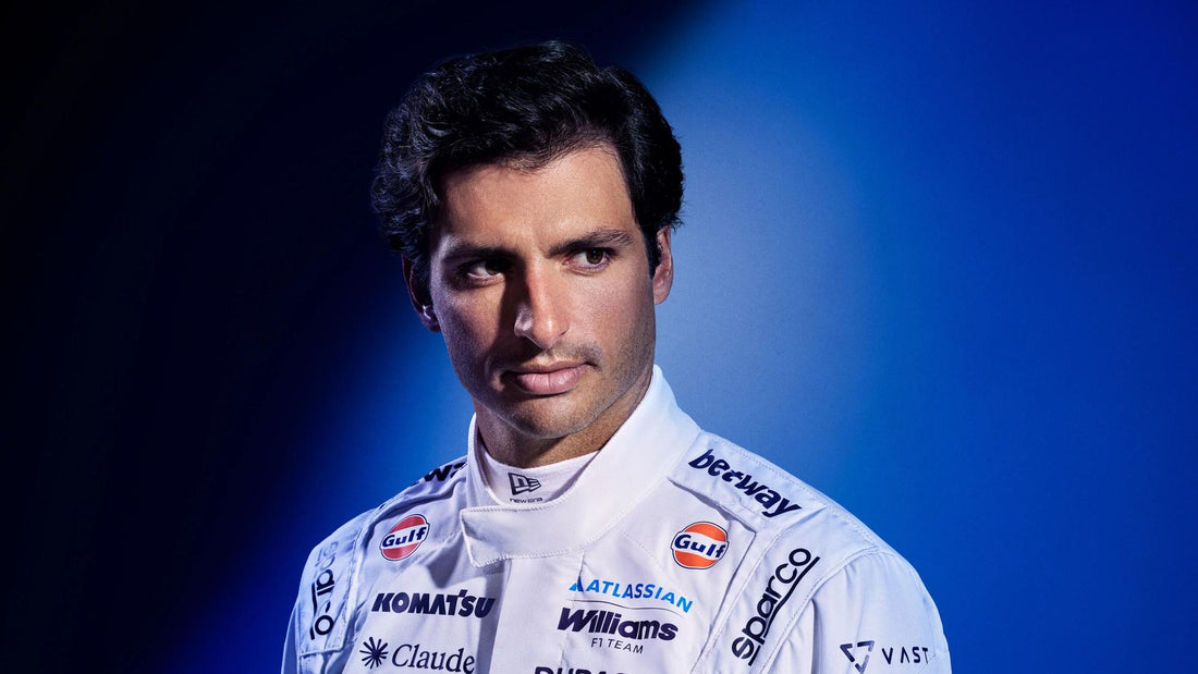 Carlos Sainz wearing his Williams Formula 1 race suit in 2026