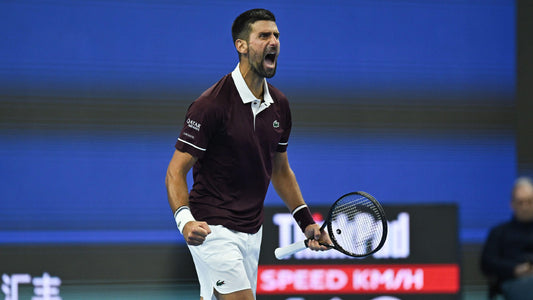 Novak Djokovic celebrating during the 2026 China Open