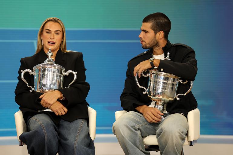 Top tennis champions at a 2026 US Open event