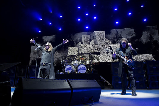 Black Sabbath performing live with Ozzy Osbourne and Tony Iommi