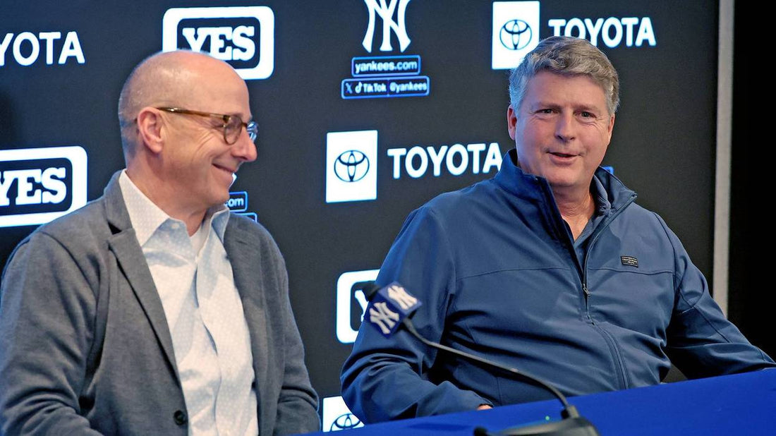 Brian Cashman and Hal Steinbrenner discussing the New York Yankees