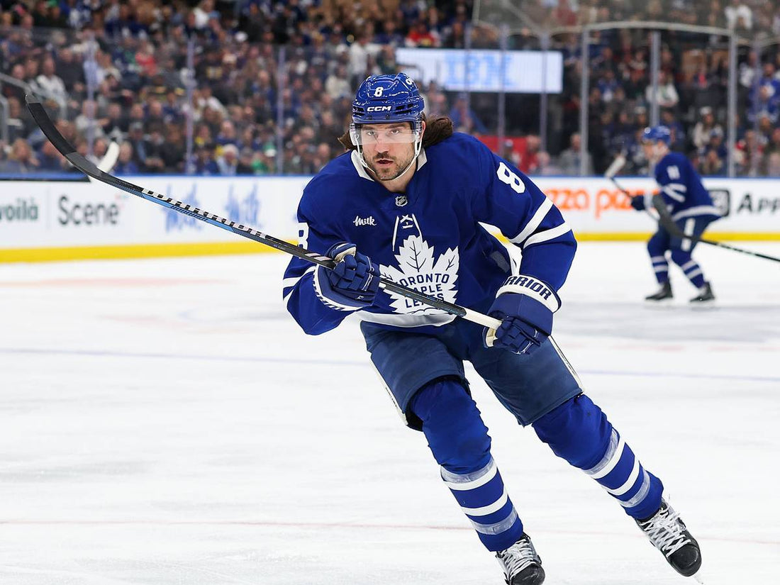 Chris Tanev skating for the Toronto Maple Leafs ahead of the 2026-27 season