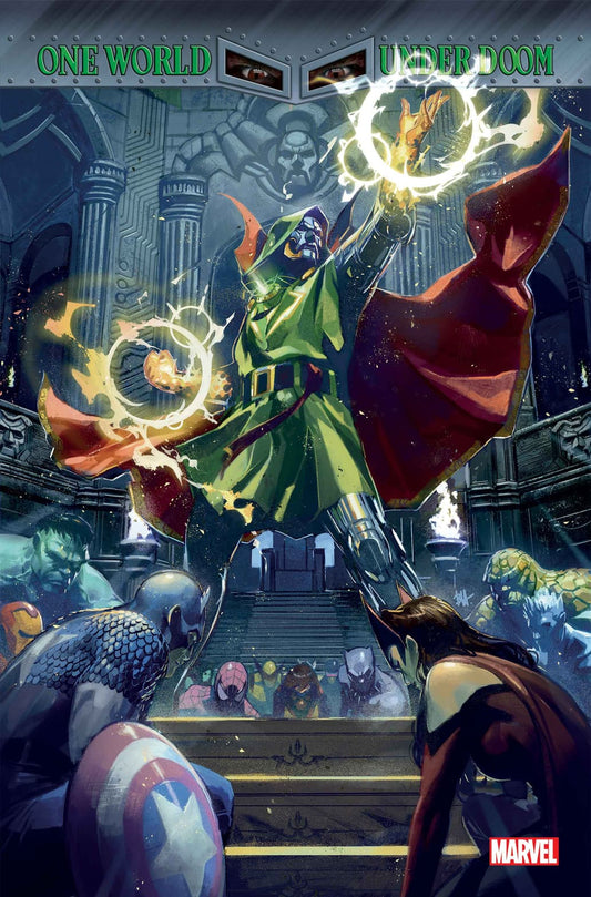 Doctor Doom in his green hood and silver armor, inspiration for gym pump-cover hoodies and sweatshirts