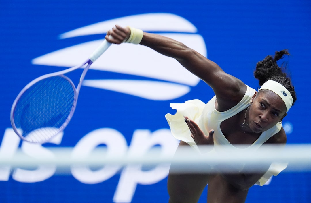 Coco Gauff competing at the 2026 US Open before a loaded Monday fourth-round slate