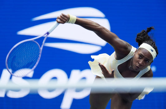 Coco Gauff competing at the 2026 US Open before a loaded Monday fourth-round slate