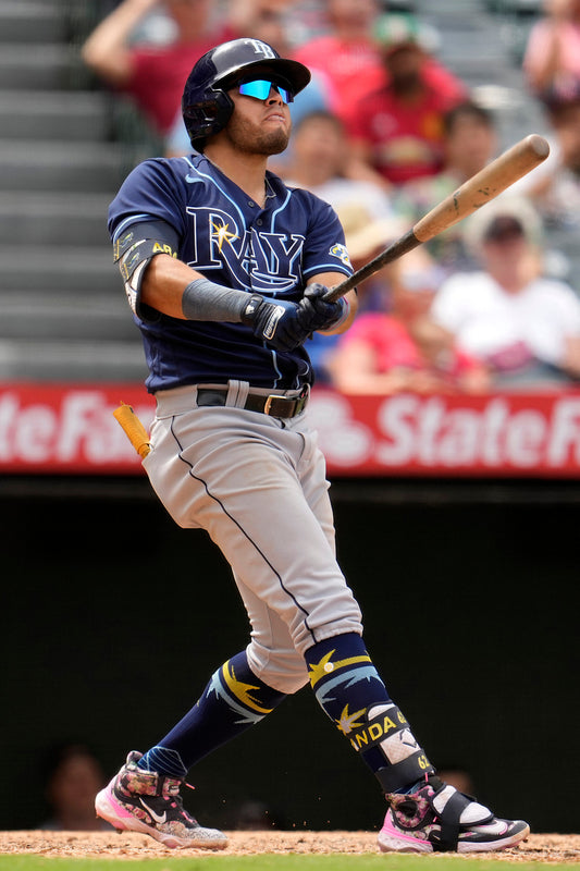 Jonathan Aranda batting for the Tampa Bay Rays in a 2026 uniform