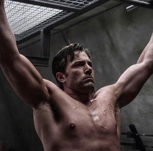 Ben Affleck training for Batman in an industrial gym
