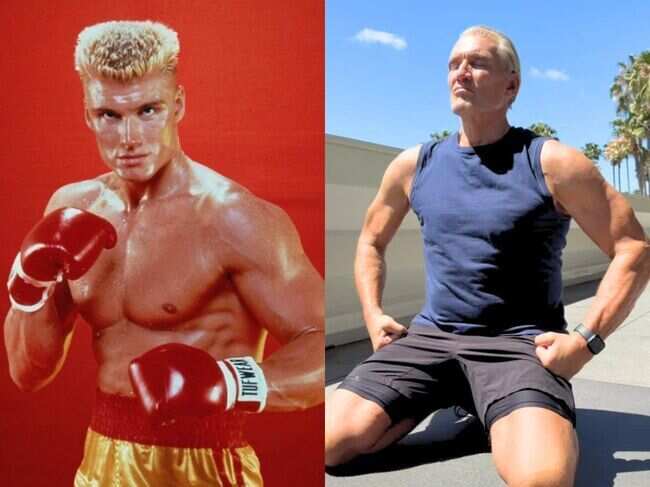 Dolph Lundgren chest and back workout