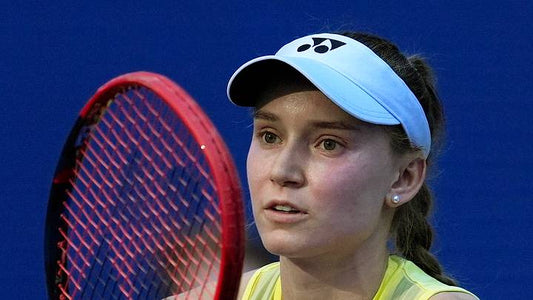 Elena Rybakina in action against Naomi Osaka during the 2026 US Open