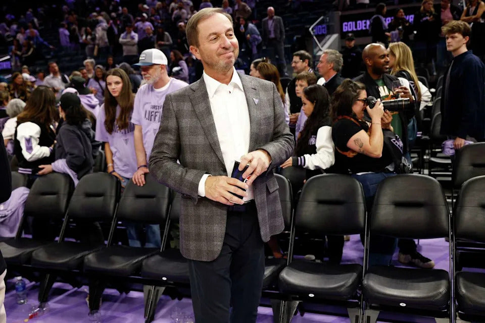 Joe Lacob courtside at a Golden State Valkyries game