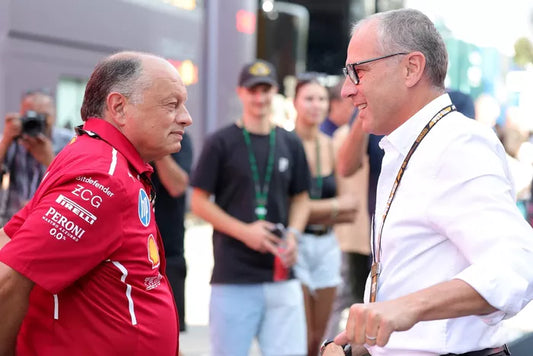 Ferrari team principal Fred Vasseur in the paddock