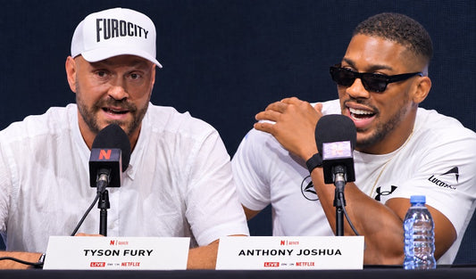Anthony Joshua at the Fury vs Joshua launch event