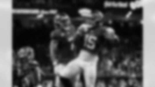 Bijan Robinson and Brian Robinson Jr. celebrate for the Atlanta Falcons against the New Orleans Saints in Week 4 of 2026