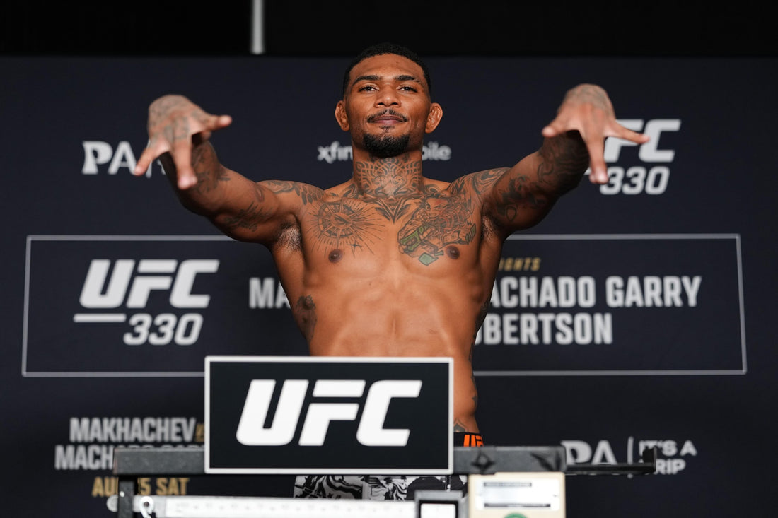 Michael Morales at the UFC 330 weigh-in