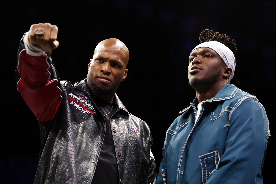 Michael Page with KSI at his Misfits Boxing signing in London on October 10, 2026