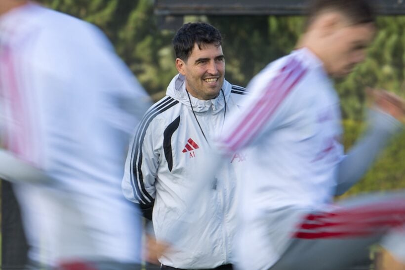 Andoni Iraola during a Liverpool training session in September 2026