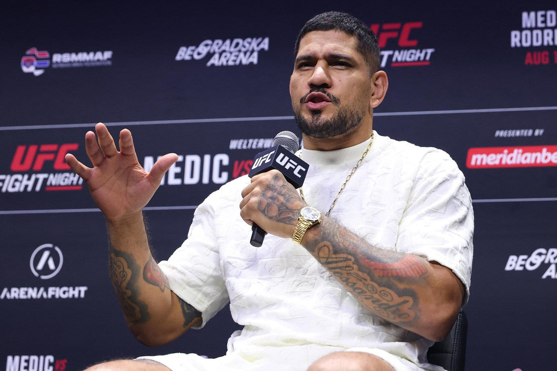 Alex Pereira speaking at a 2026 UFC press conference