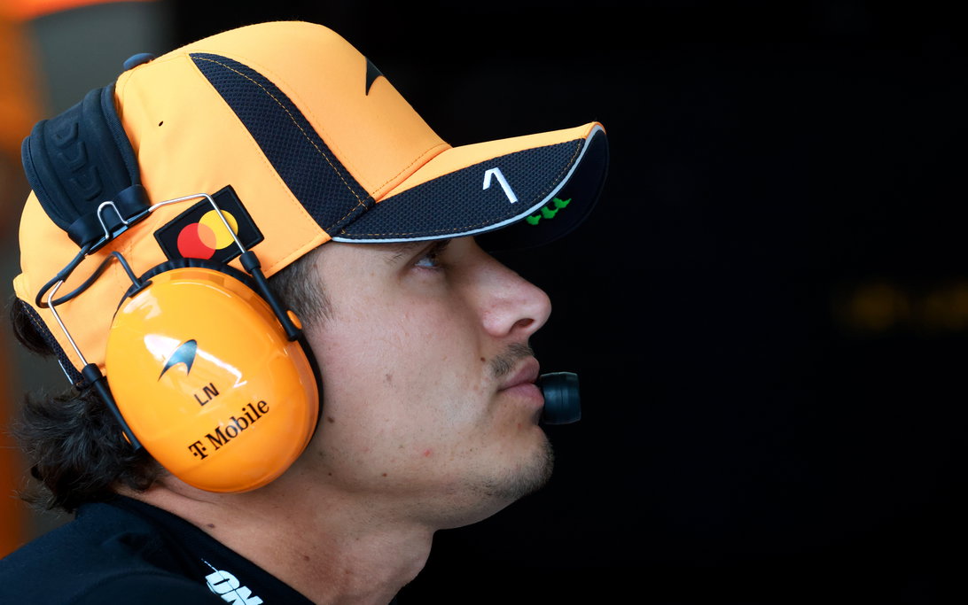 Lando Norris driving the McLaren MCL40 at the October 2026 United States Grand Prix in Austin