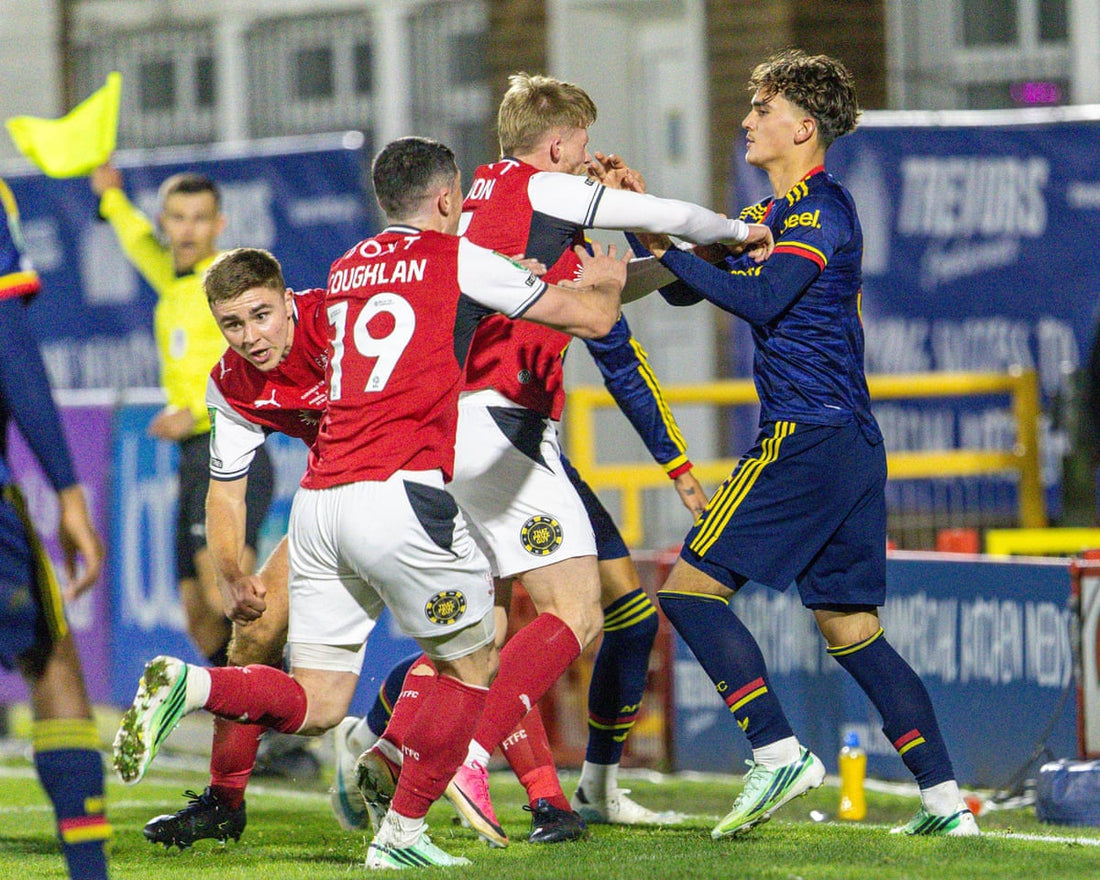 Max Dowman in Arsenal's 2026 away kit during the Fleetwood League Cup match