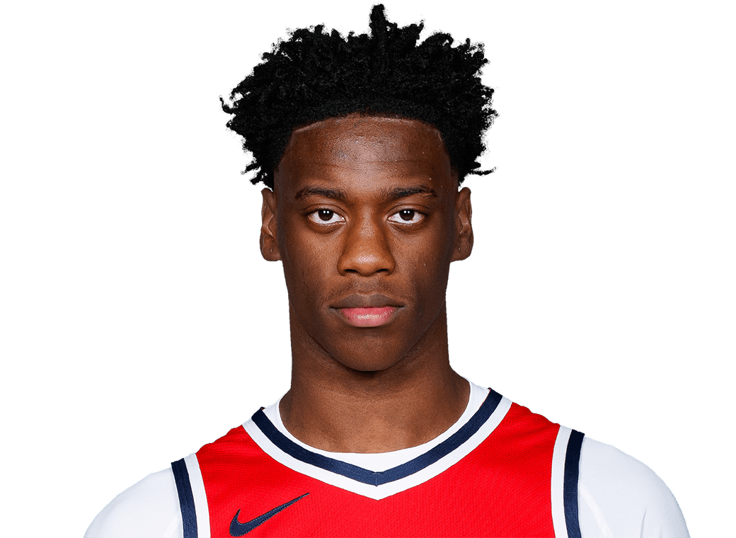 AJ Dybantsa in current Washington Wizards uniform before 2026-27 season