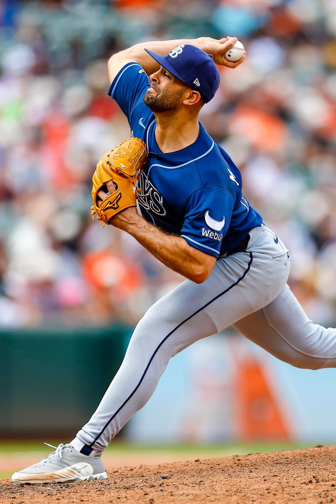 Nick Martinez pitching for Tampa Bay in the 2026 ALCS