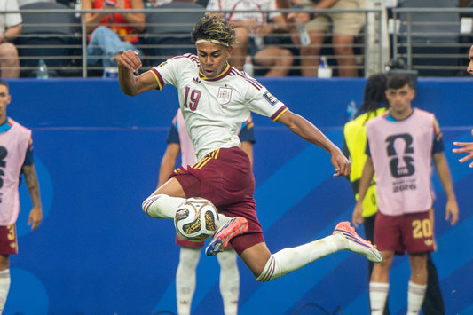 Lamine Yamal playing for Spain at the 2026 World Cup