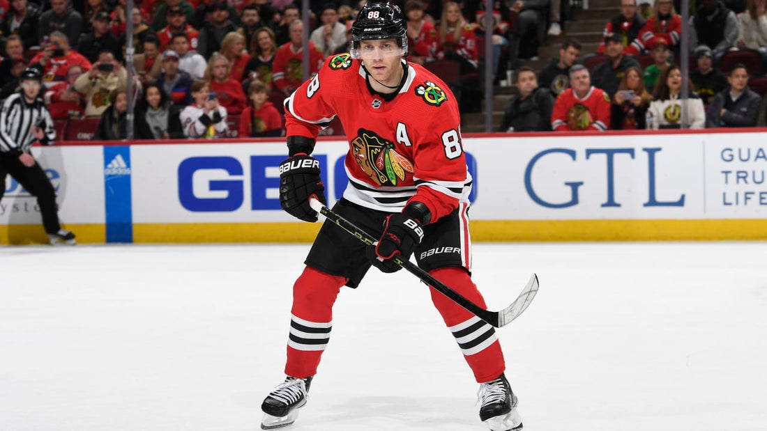 Patrick Kane skating in a Chicago Blackhawks uniform during the 2026 season