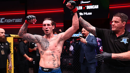 Brendan Allen raises his arms after beating Christian Leroy Duncan at UFC Vegas 122 on October 10, 2026.