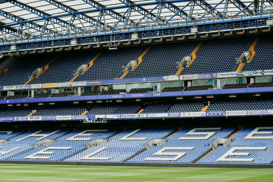Stamford Bridge stadium seating, home of Chelsea Football Club