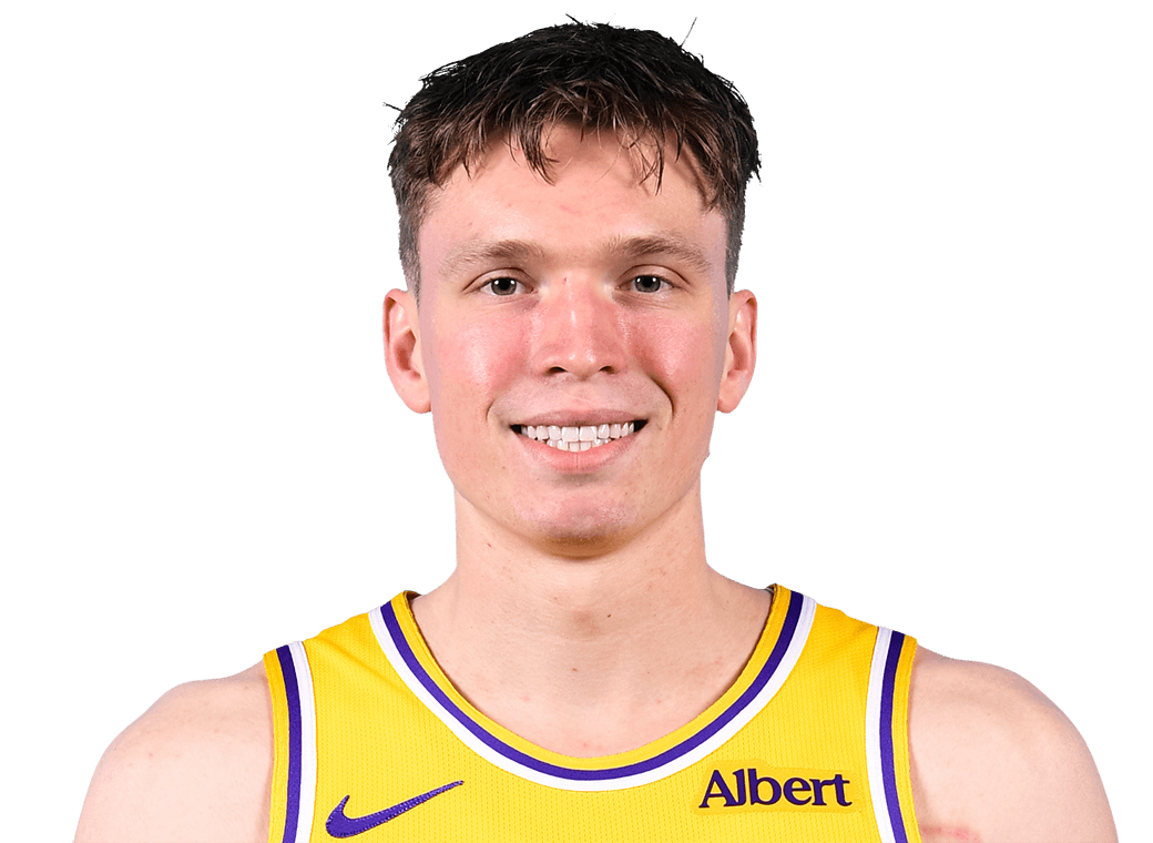 Dalton Knecht in his Los Angeles Lakers uniform during the 2026 preseason