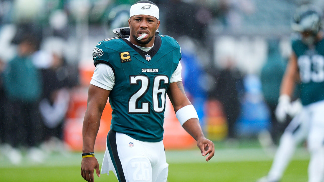 Saquon Barkley playing for the Philadelphia Eagles during the 2026 NFL season