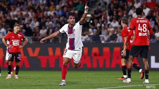 Ferran Torres celebrates for Paris Saint-Germain during the 2026 Ligue 1 season